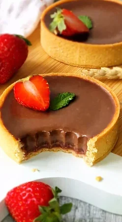 Tartelettes fraise et chocolat