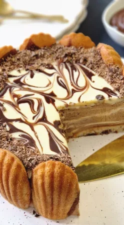 Charlotte marbré chocolat vanille