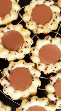 Minis st-honoré tigrés au chocolat au lait