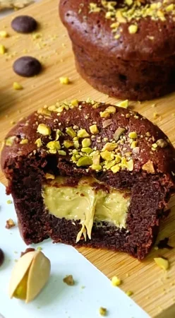 Fondant chocolat et pistache