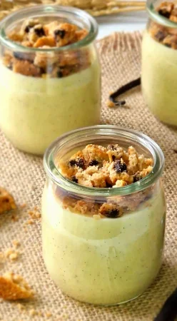 Crème vanille et cookies