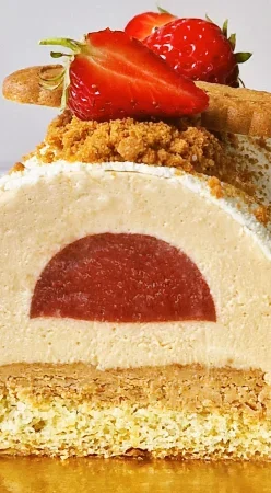 Bûche fraise et speculoos