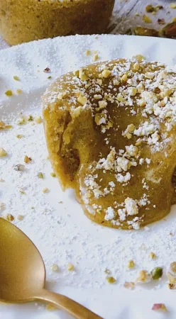 Coeur coulant à la pistache