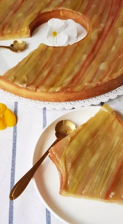 Tarte rhubarbe et frangipane