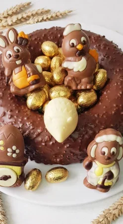 Nid de Pâques chocolat noisettes