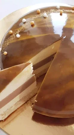 Entremet vanille et praliné