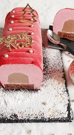Bûche nutella et fruits rouges