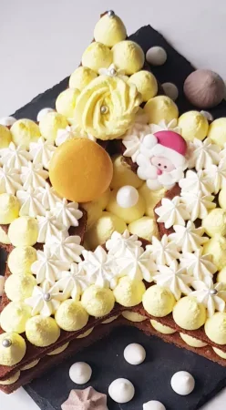 Number cake vanille