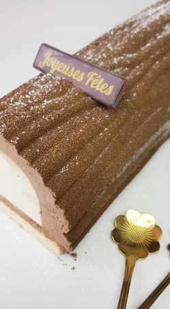 Bûche choco vanille