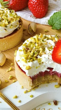 Tartelettes pistache et fraise