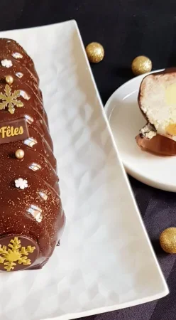 Bûche praliné et citron