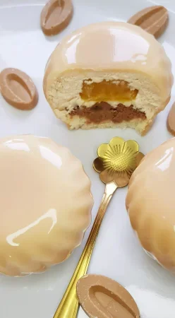Entremet Dulcey, passion et mangue avec thermomix