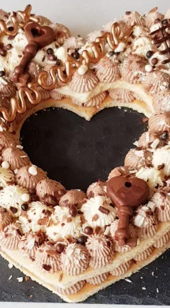 Heart cake aux 3 chocolats