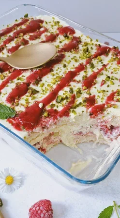 Tiramisu pistache et framboise