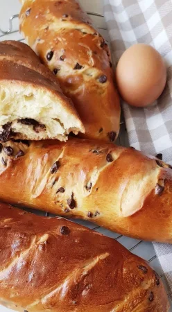 Baguette viennoise aux pépites de chocolat