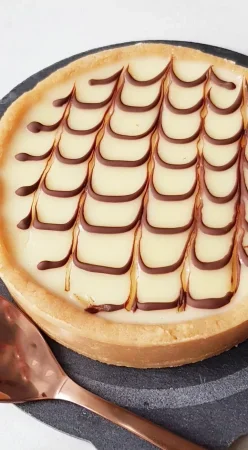 Tarte au chocolat blanc sans four