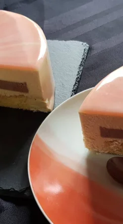 Entremet madeleine et nutella