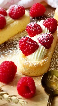 Barquettes vanille et framboises