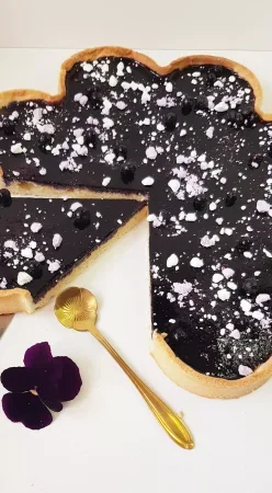 Tarte amandes et myrtilles