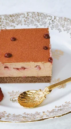Gâteau mousse chocolat et framboises